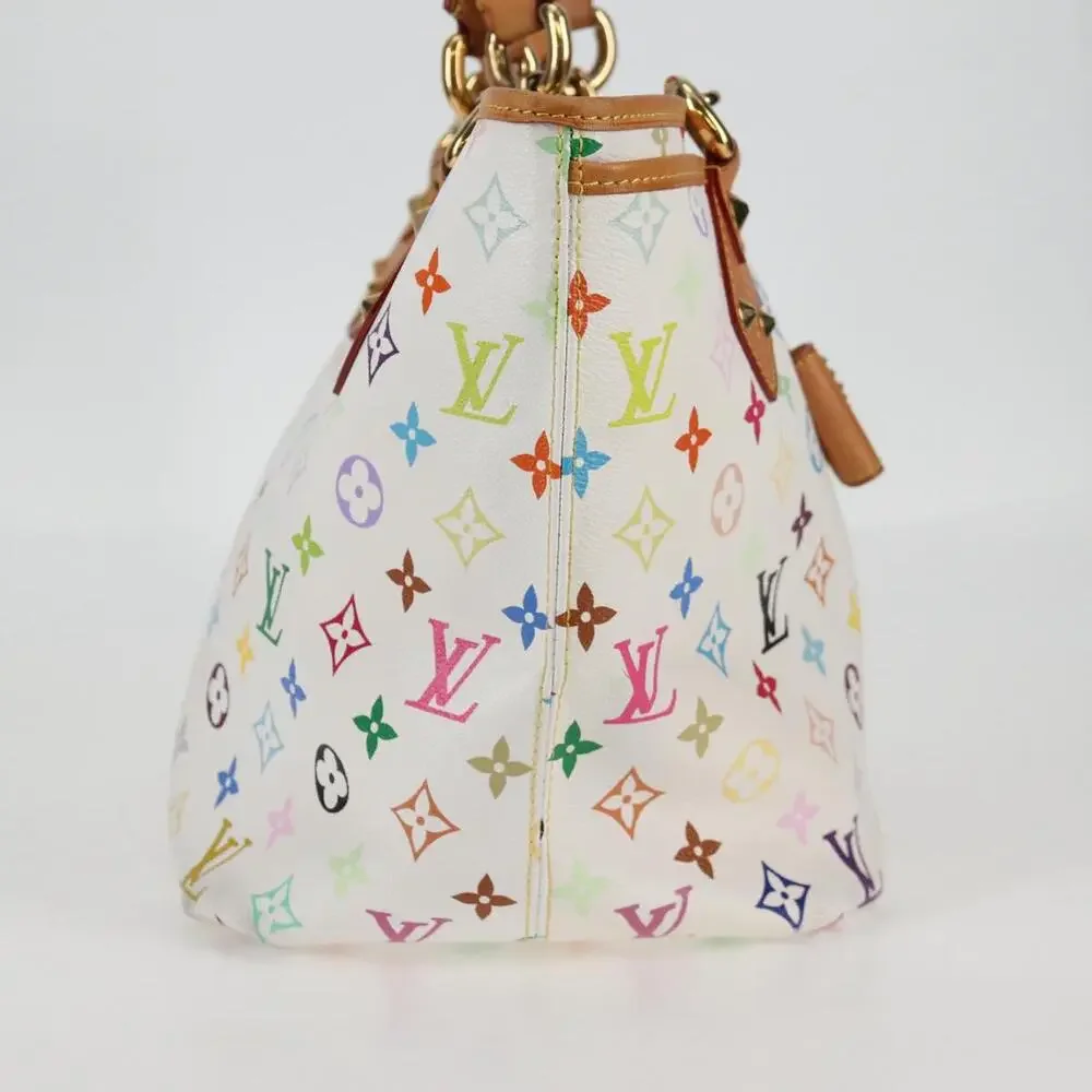 LOUIS VUITTON Monogram Multicolor Annie MM Tote Bag White M40307 - Picture 4 of 16